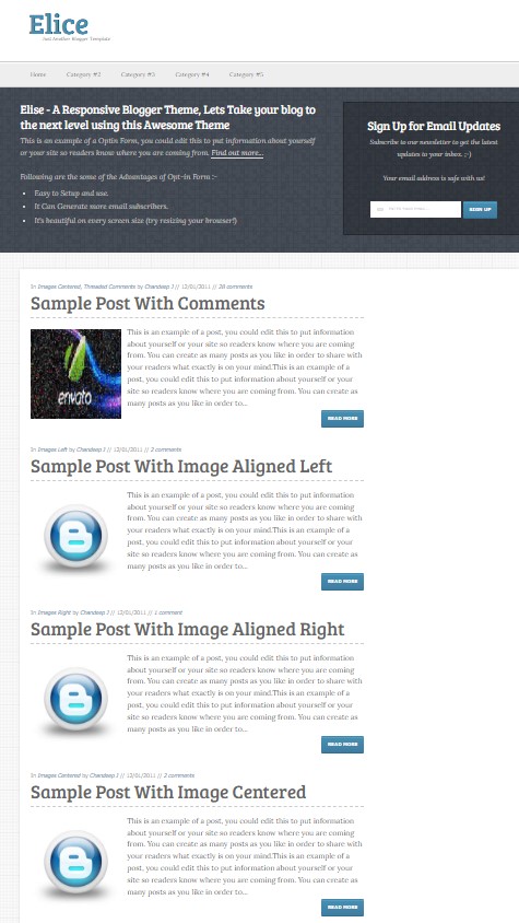 Elice Responsive Blogger Template